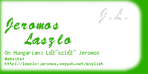 jeromos laszlo business card